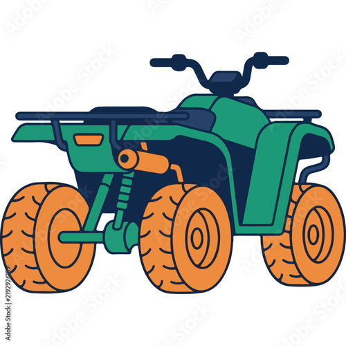 Quad Bike Atv Vector Clipart for Offroad Riding