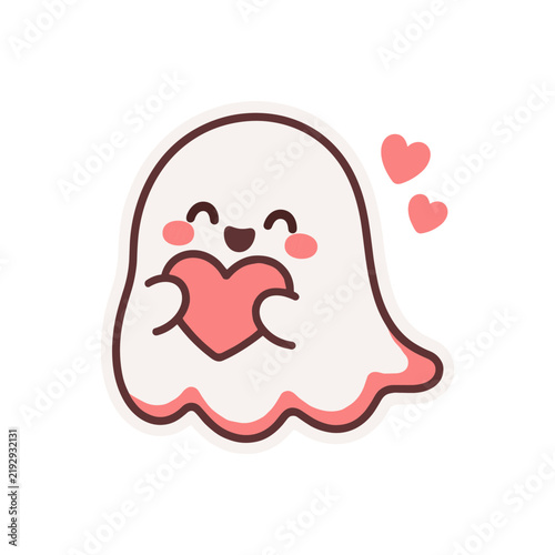 Naklejka Ghost Cute Illustration