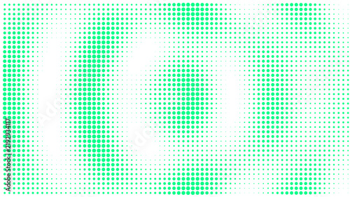 Abstract green and black grid pattern with distorted vertical lines and pixelated texture for a digital technology or data science concept
