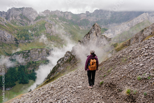 Cuadro en lienzo Enjoying the breathtaking views from Schafler Ridge in Appenzell Switzerland