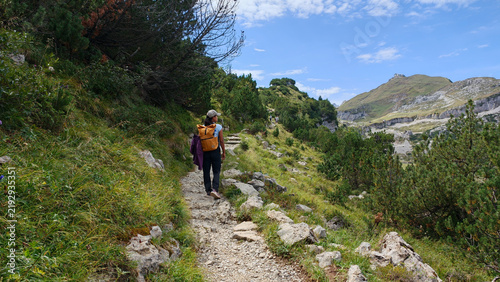 Принти на полотні Hiking along Schafler Ridge in Appenzell Switzerland on a beautiful day