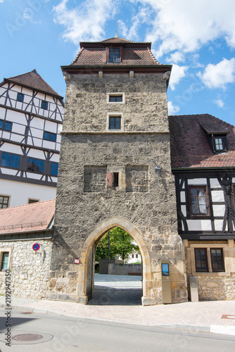 Residenzschloss Urach. Historic medieval stone gate tower