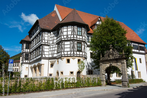 Residenzschloss Urach. Historic half-timbered building