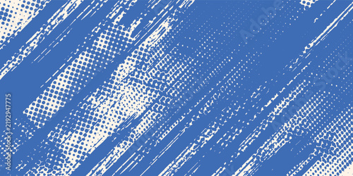 Modern Blue Brush Stroke Abstract Design with Spray Texture