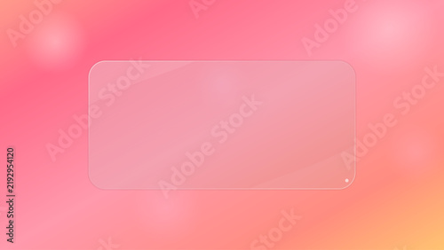 Glassmorphism Transparent Frame Card Pink Gradient Abstract Vector Background Illustration