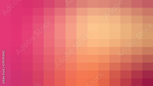 Minimalist geometric pixel grid background featuring vibrant warm pink and orange gradient tones, creating a modern abstract aesthetic for digital design and creative web projects.