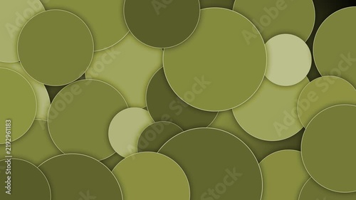 Abstract background of overlapping paper circles with soft shadows and a clean minimal look animation