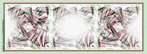 Foto Scarf Design Pattern Vector Background for Textile and Apparel Print