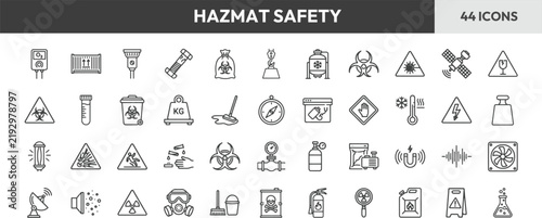 Hazmat safety icons set illustration vector design