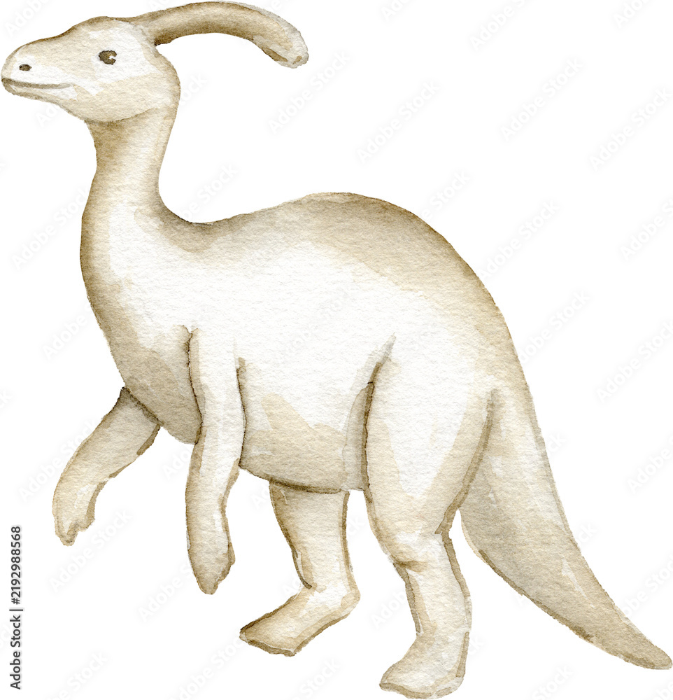 Fototapeta premium Watercolor Friendly Dinosaur Character Illustration