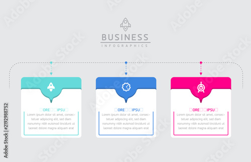 Vector infographic template showing steps or processes for business presentations and design creation.