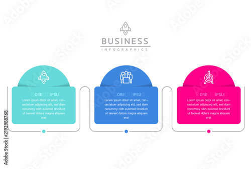 Vector infographic template showing steps or processes for business presentations and design creation.