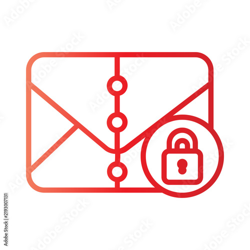 secure email gradient icon