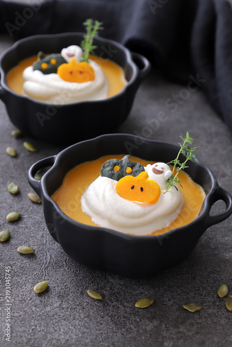 Obraz na płótnie ハロウィン かぼちゃのプリン