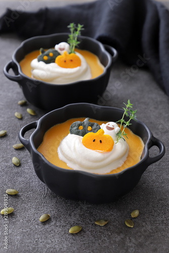 Obraz na płótnie ハロウィン かぼちゃのプリン