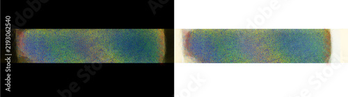 Iridescent rectangular prismatic texture bar with colorful interference patterns