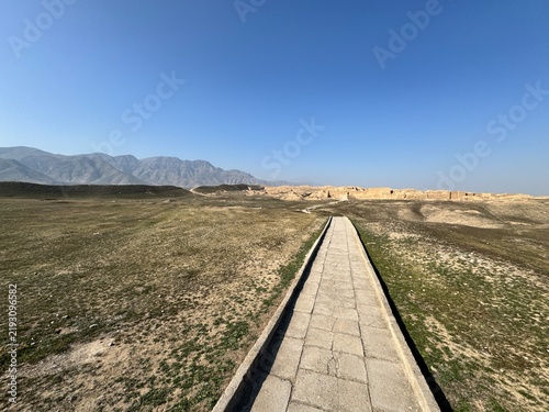 Konstfotografi Parthian Fortresses of Nisa ancient mudbrick ruins near Ashgabat, Turkmenistan