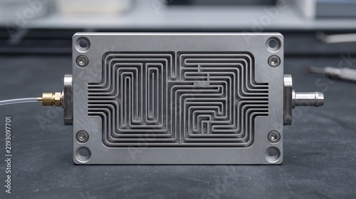 Obraz na płótnie Two Phase Cooling Evaporator Plate For AI Chip