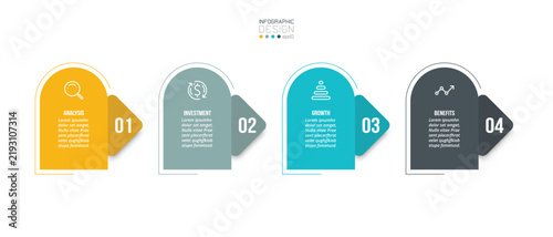 Timeline chart business infographic template.
