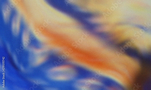 Vibrant Blue and Orange Fluid Liquid Marble Swirl Background