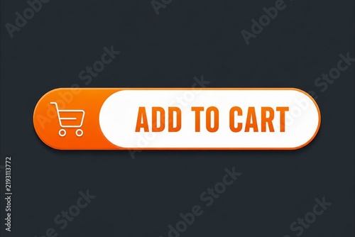 Orange add to cart button with shopping cart icon