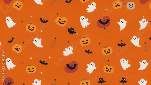 seamless pattern with pumpkins