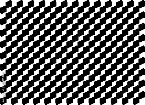 Black and White Checkerboard Pattern Seamless Background. Abstract black and white geometric seamless pattern with rounded squares