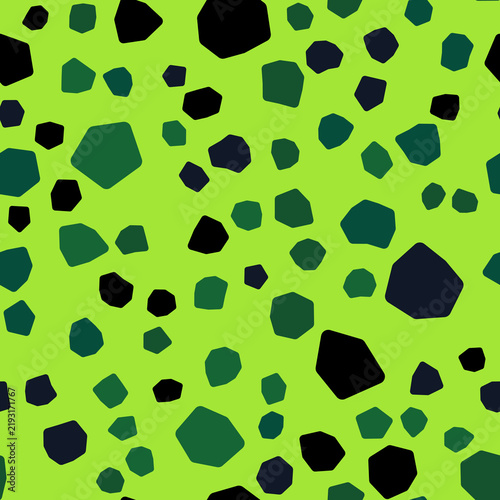 Abstract Terrazzo Pattern in Lime Green