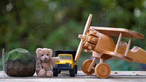 Принти на полотні Childhood playtime with children toys