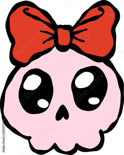 Skull with Bow