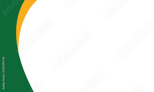 Abstract Green and Orange Curved Wave Background Design Template