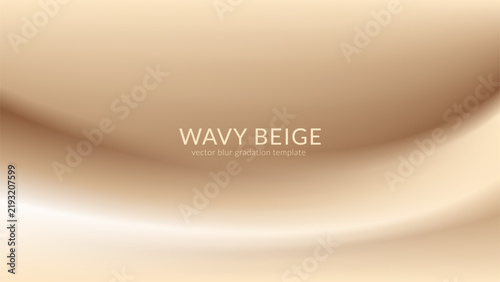 Foto Neutral gradient background with an ivory wave and champagne shading