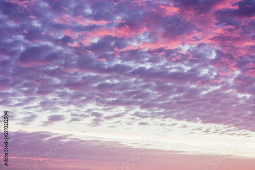Canvastavla Dense purple and pink clouds fill a dramatic dusk sky.