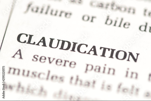dictionary definition highlighted word claudication