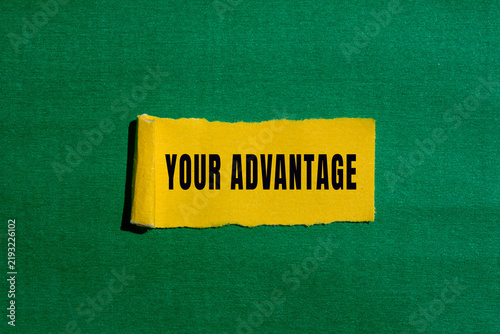 Foto Your Advantage text concept photo