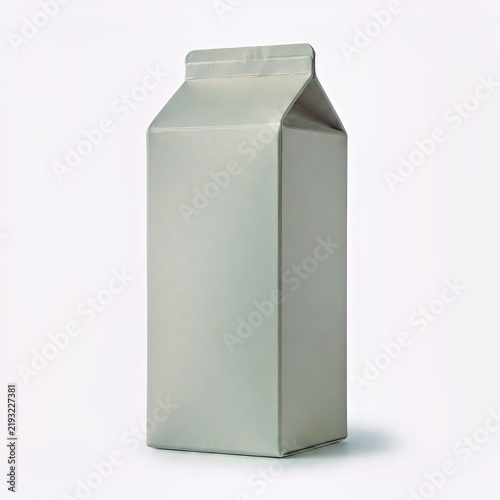Blank Gable Top Carton Isolated on White Background