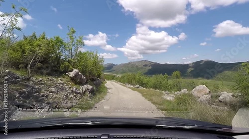 POV Driving on a Narrow Mountain Road Through Scenic Landscape in Bosnia and Herzegovina