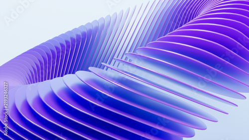 Foto Purple circular discs overlapping to create a wave pattern, layered in a repetit
