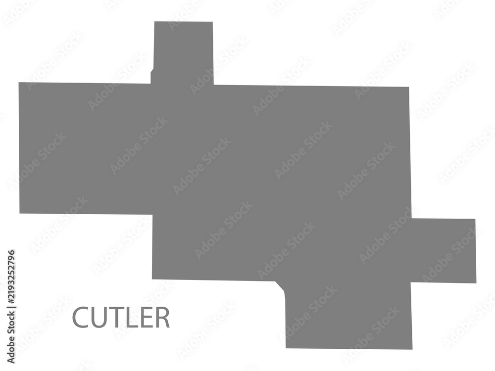 Obraz premium Cutler City Map, California, USA