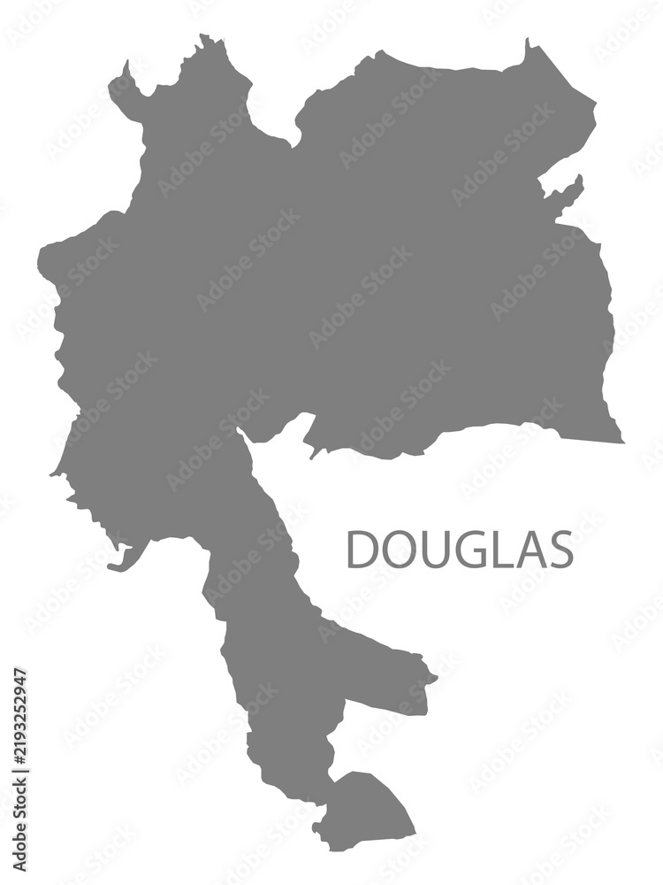 Fototapeta premium Douglas City Map, California, USA