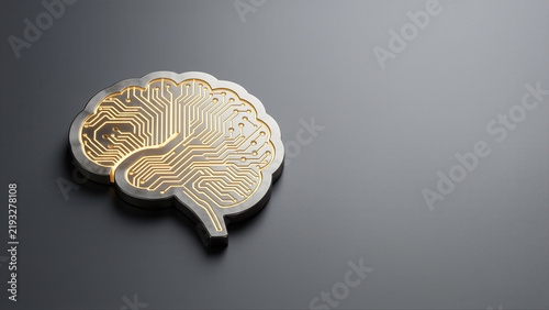 Glowing AI cloud intellect cyber mind futuristic thinking smart genius data innovation creative calm intelligent brain logic network concept