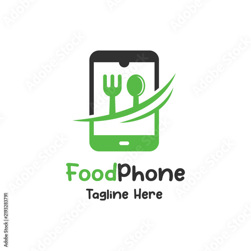 Smartphone Food Delivery App Logo Design