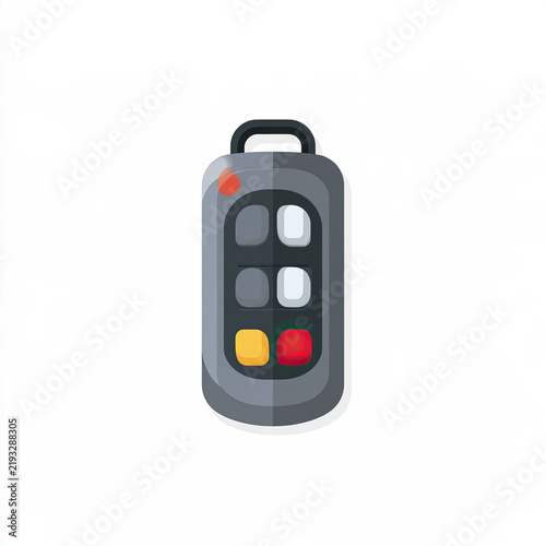 transparent car key remote vector icon illustration