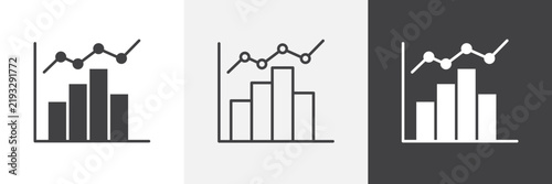 Obraz na płótnie Chart histogram icon