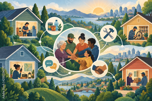 Community preparedness represented by connected households