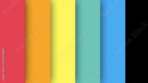 Abstract LGBTQ Pride Rainbow Gradient Background with Vertical Sliding Panels. Colorful Background in Red, Orange, Yellow, Green, Blue, Violet Colors
