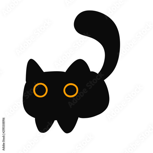 black cat cartoon