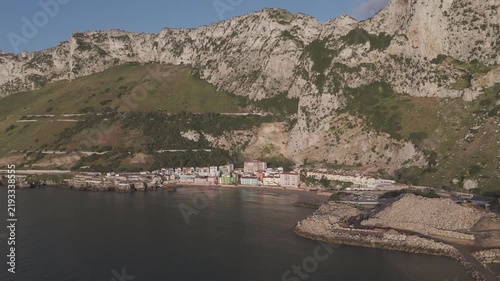 Aerial view of Catalan Bay and the Rock of Gibraltar, Gibraltar.