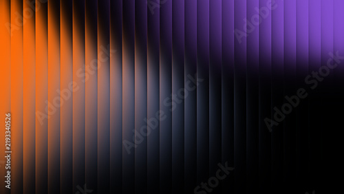 3D ribbed glass gradient texture background in orange and purple tones