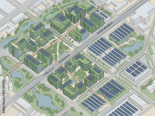 aerial view of modern building